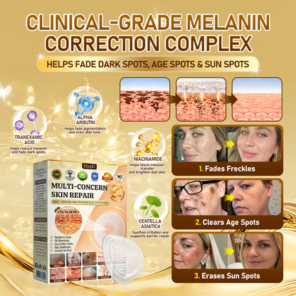 ✨Hiskin ®MULTI-CONCERN SKIN REPAIR BEE VENOM MICRONEEDLE PATCHES