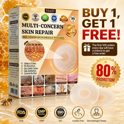 ✨Hiskin ®MULTI-CONCERN SKIN REPAIR BEE VENOM MICRONEEDLE PATCHES